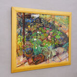 Garden pond with water lilies, 1994 – Oil painting by Alexander Michael