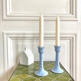 Pair of tulip candlesticks