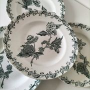 4 assiettes terre de fer A. Lebacqz & M. Bouchart modèle Richelieu