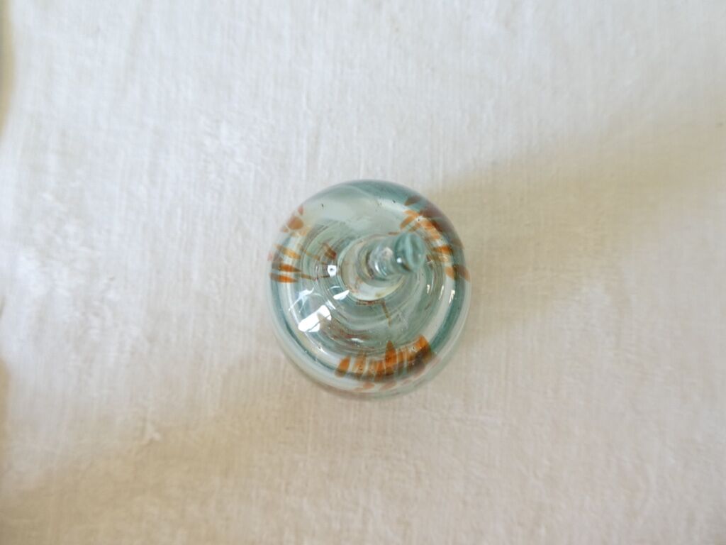 Sulphide / glass pear paperweight Mdina Islands of Malta