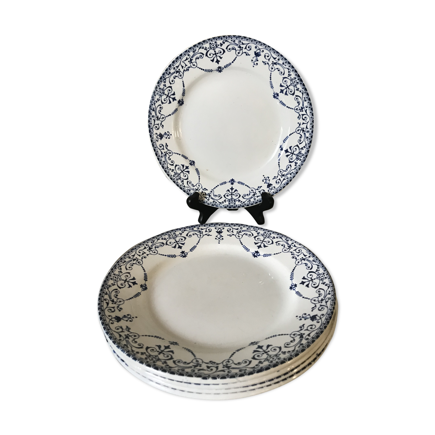 Lot of 5 plates dessert Terre de fer