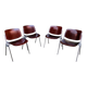 Set of 4 DSC 106 chairs by G. Piretti for Castelli - Circa 1960
