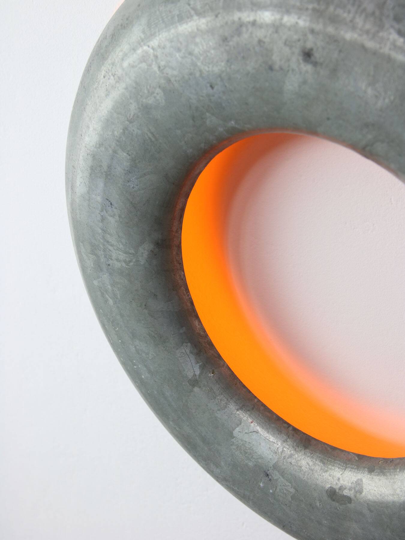 Vintage Italian Metal Donought Wall Lamp