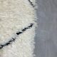 Tapis laine blanc berbere beni ouarain 180x255cm