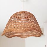 Vintage wicker cane rattan pendant light