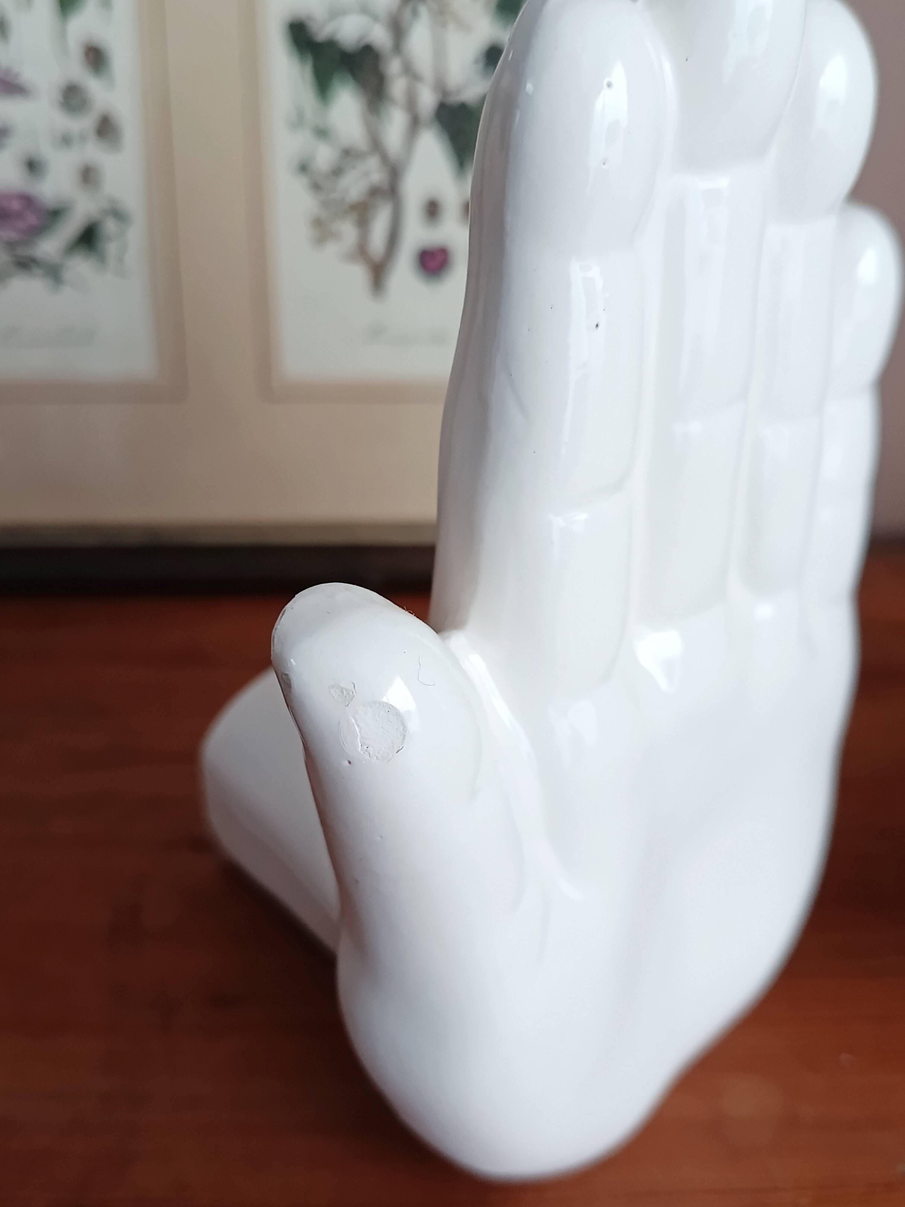 Ceramic hand bookends