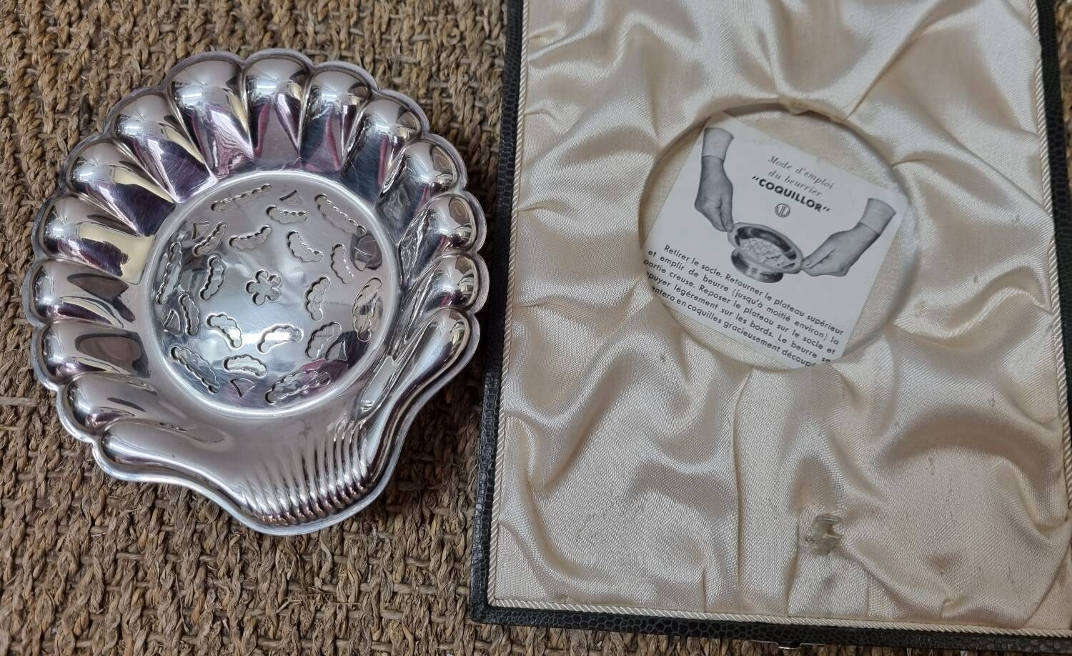 Coquillor Silver St Jacques Shell Butter Dish