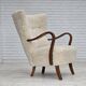 1960s, Danish design by Alfred Christensen, reupholstered, sheepskin.