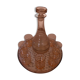 Pink glass liquor service