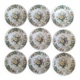9 assiettes creuses anglaises Mason's