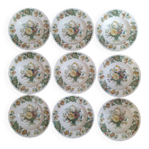 9 assiettes creuses anglaises Mason's