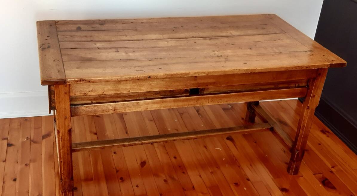 Table de ferme ancienne en bois de hêtre XIXème
