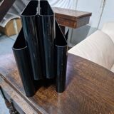 Black Kartell Magazine Rack by Giotto Stoppino