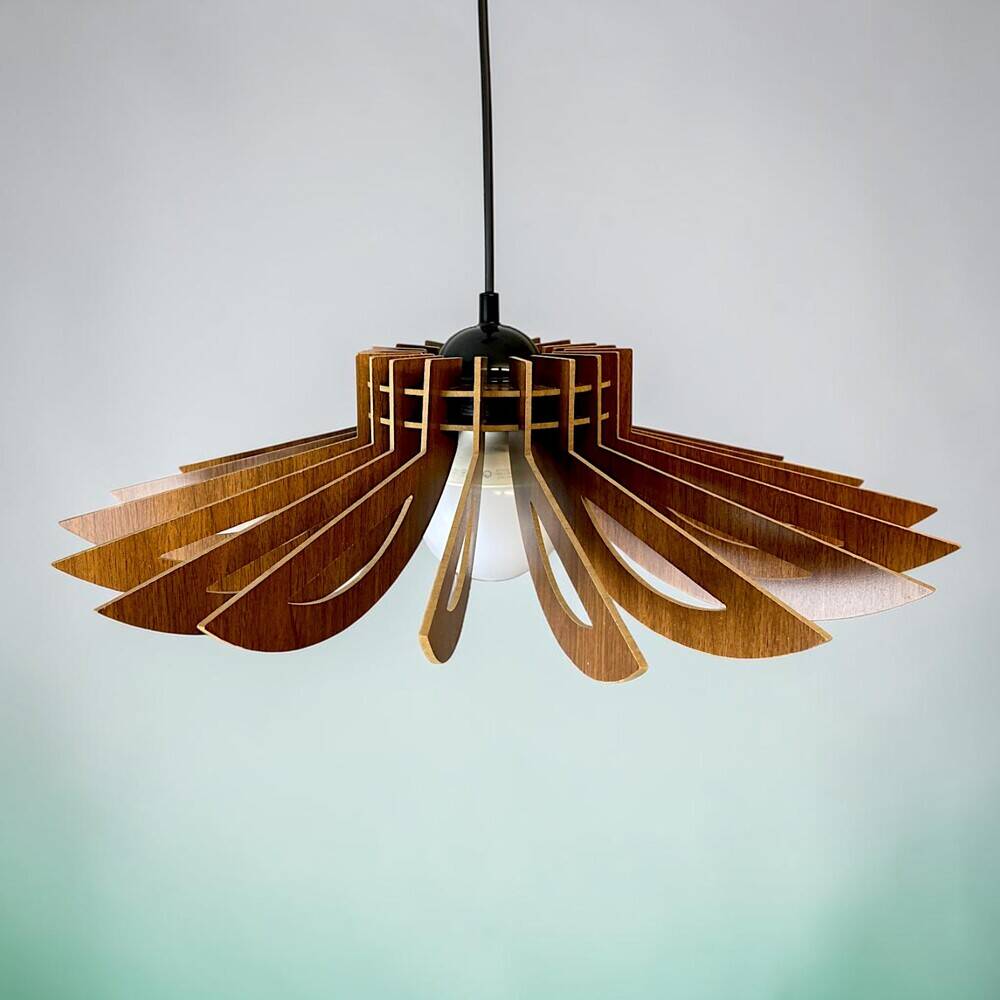Wooden hanging lamp