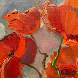 Table "Bouquet of poppies" HST/C signed CAROZZIE