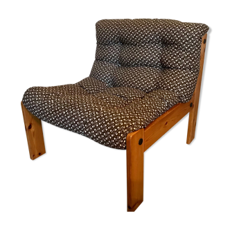 Vintage armchair in pine 1980's