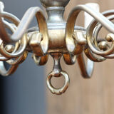 Brass chandelier, 10 burners