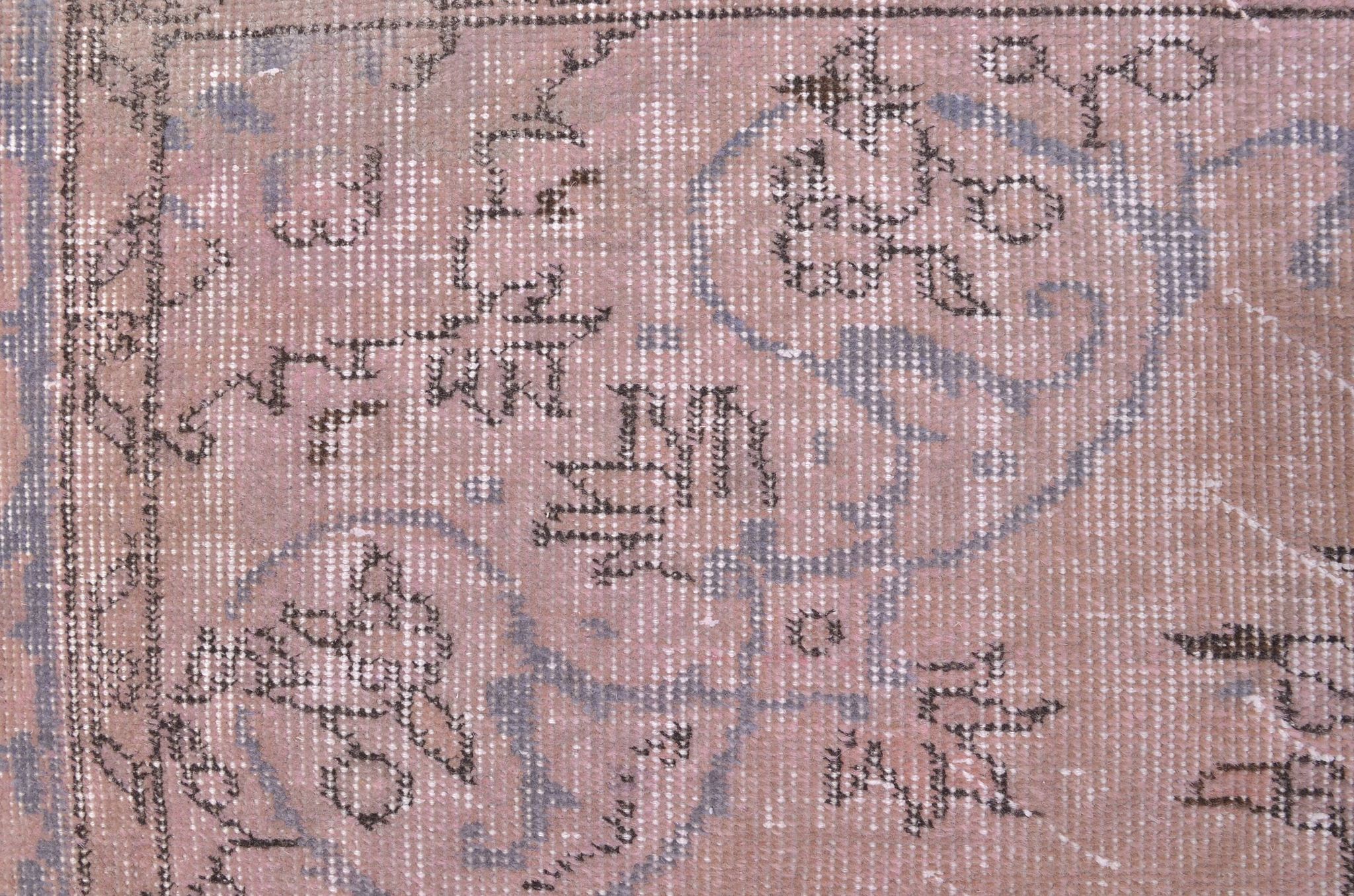 Tapis décoratif en laine noué à la main rose, sku 1917