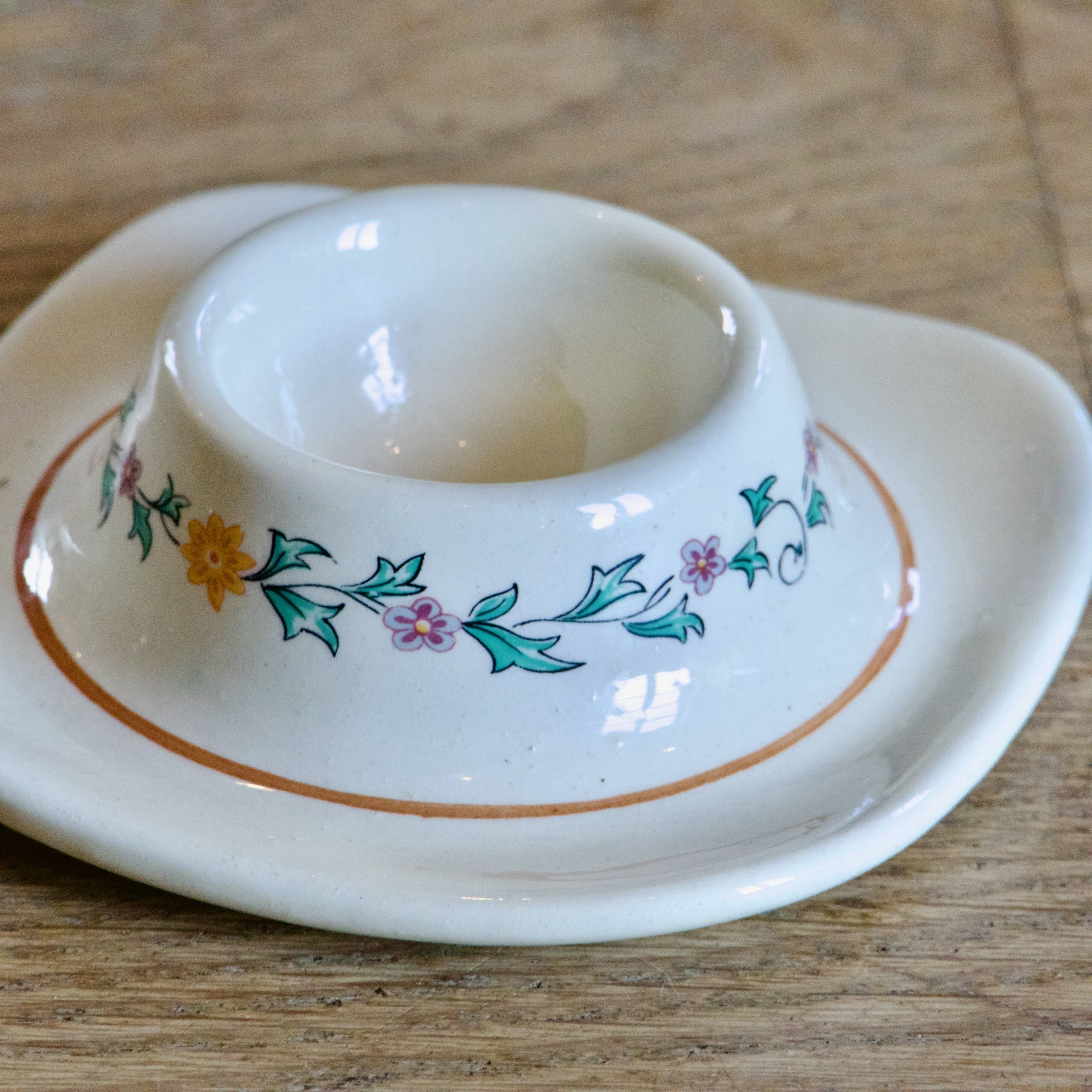 Rare antique 19th-century egg cup signed St. Clément, Félicie collection
