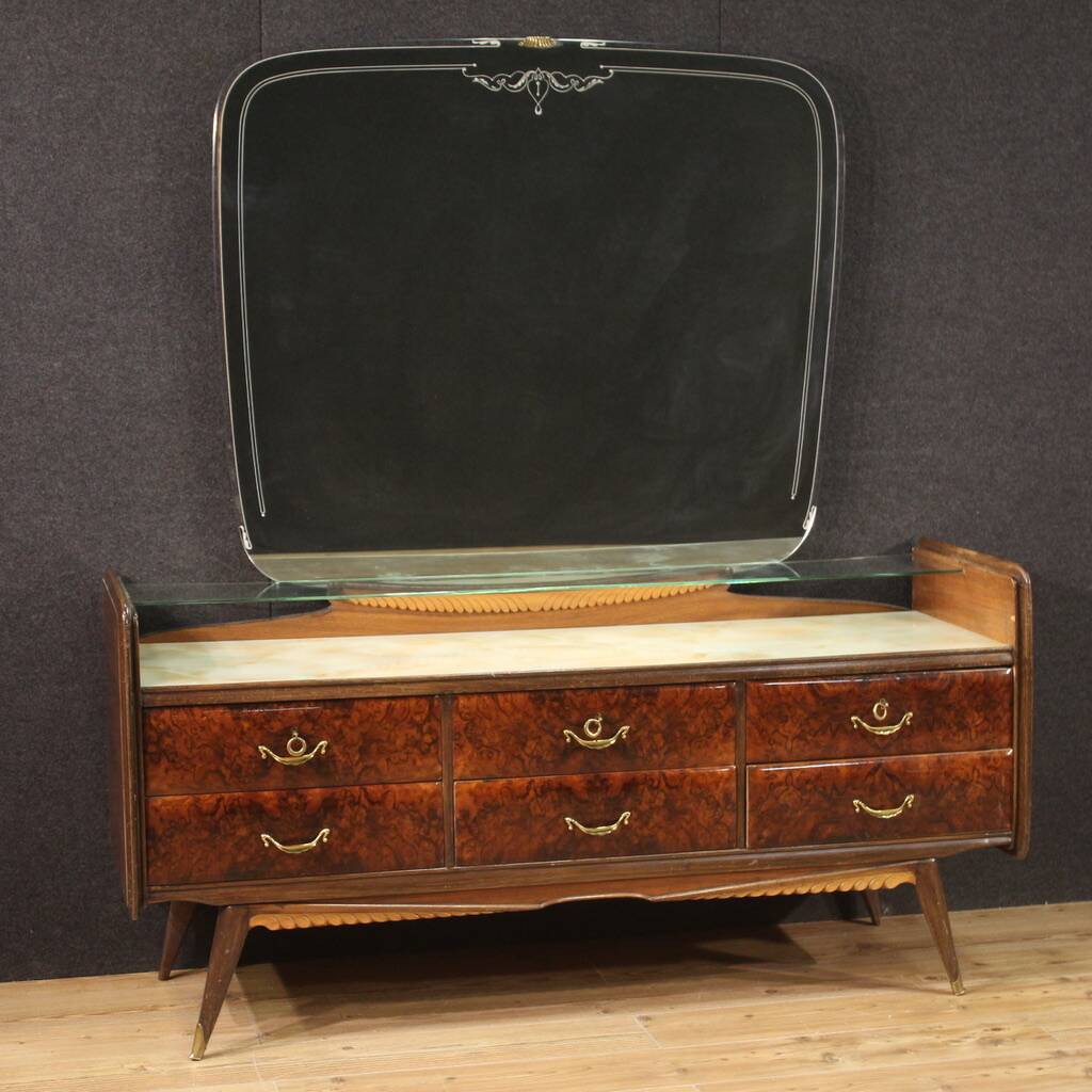 Italian chest of drawers with mirror from 50s