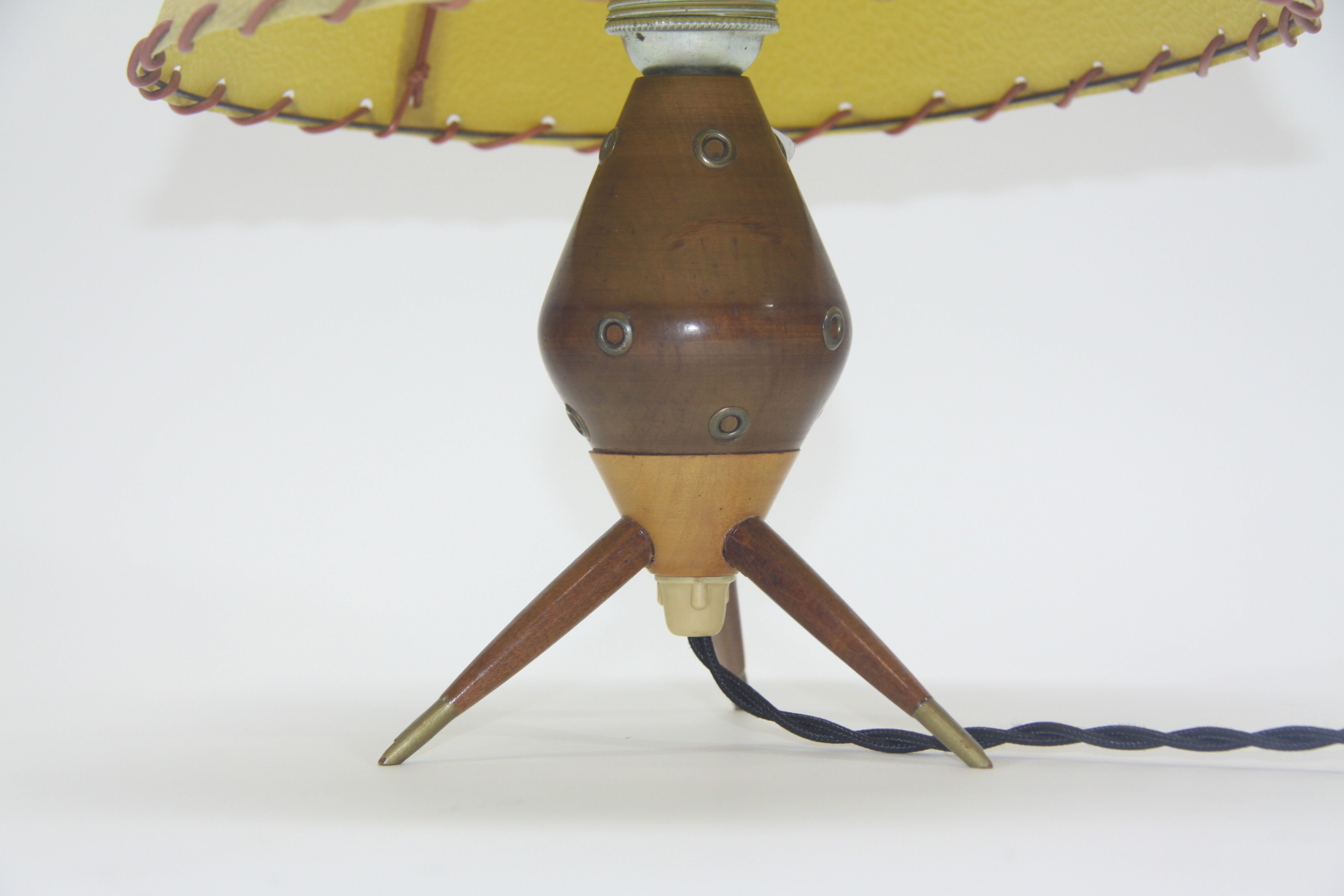 Wooden vintage lamp, 1960s.