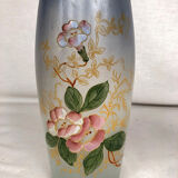 Pair of ovoid vases decorated with flowers