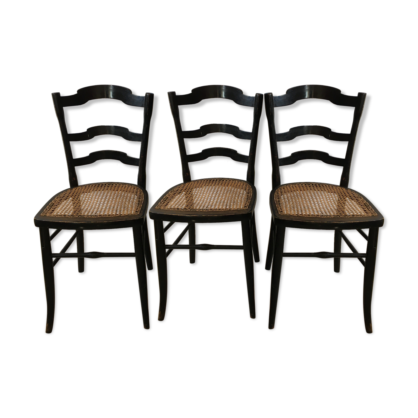 Suite of 3 chairs - late 19th - stamp F.Carton