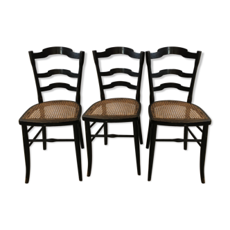 Suite of 3 chairs - late 19th - stamp F.Carton
