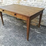 Oak farmhouse table two drawers