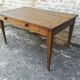 Oak farmhouse table two drawers