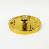 Crystal & gilt brass flush mount from palwa, germany, 1970s