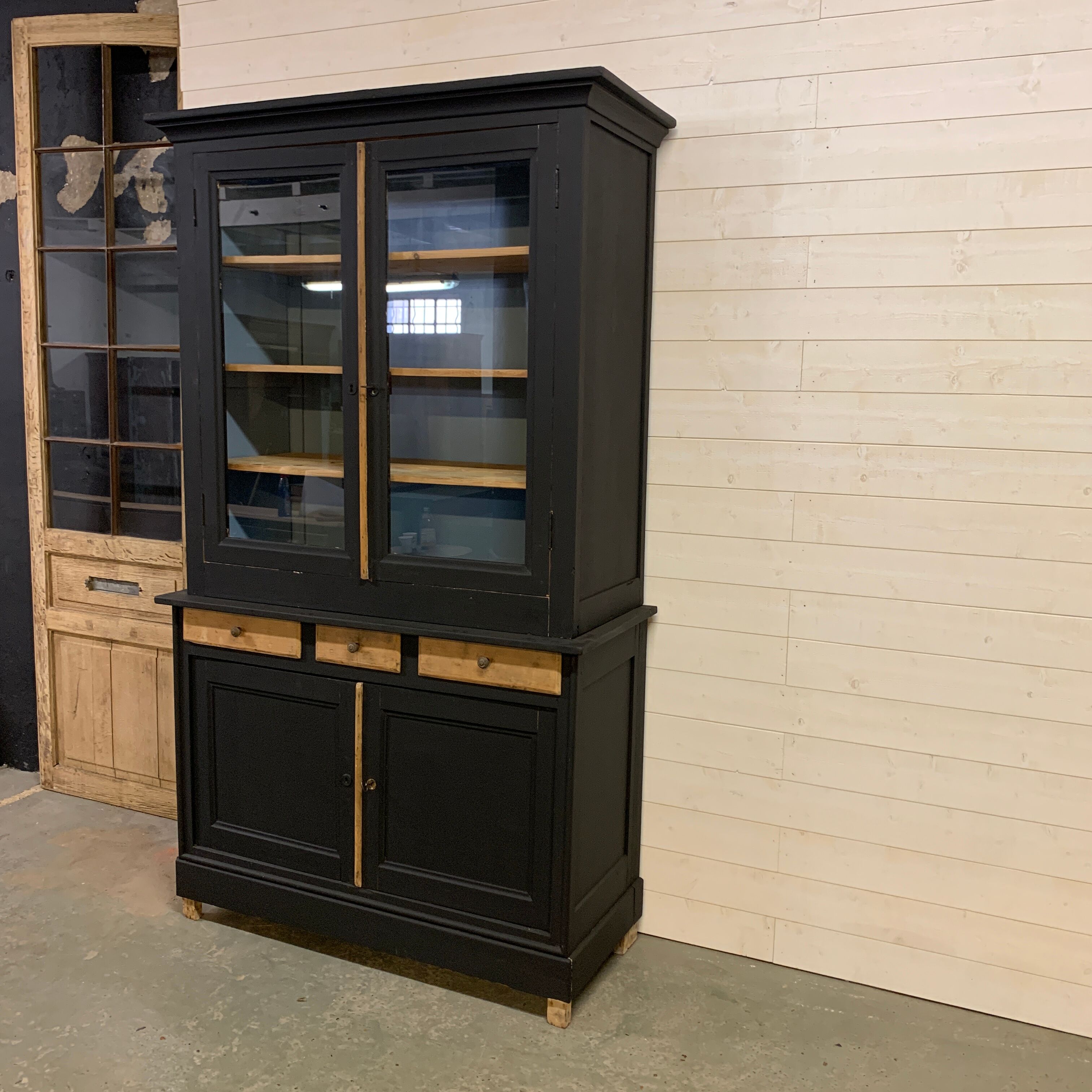 Vitrine vaisselier fin XIXe