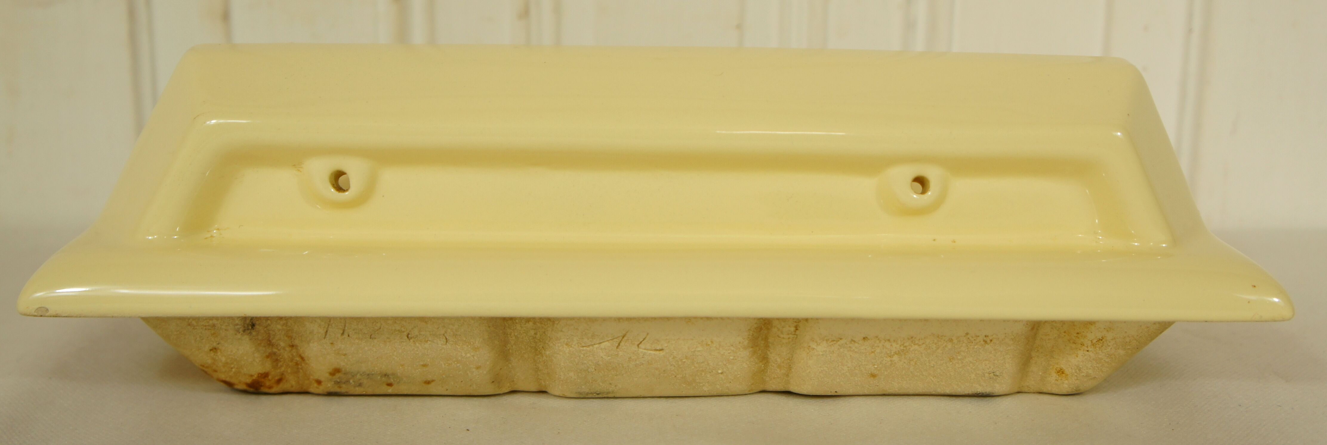 Double wall-mounted ceramic built-in soap dish 1960