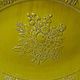 Large oval dish Bordallo Pinheiro yellow earthenware, Portugal 1970-1980