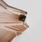 Antique Art Deco star-shaped pendant light with one burner, made of pâte de verre.