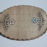 Set of 12 vintage oval placemats from the 1980s like new in vegetable fibers