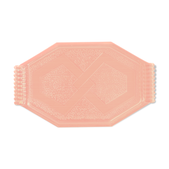 Pink glass tray