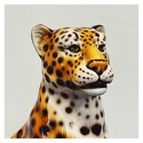 Leopard Statue Ceramic
