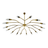 Chandelier en laiton autrichien XXL par Kalmar
