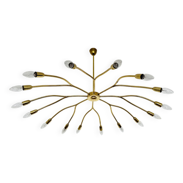 Chandelier en laiton autrichien XXL par Kalmar