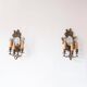 Pair of old French wall lights with beveled mirror and putti