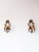 Pair of old French wall lights with beveled mirror and putti