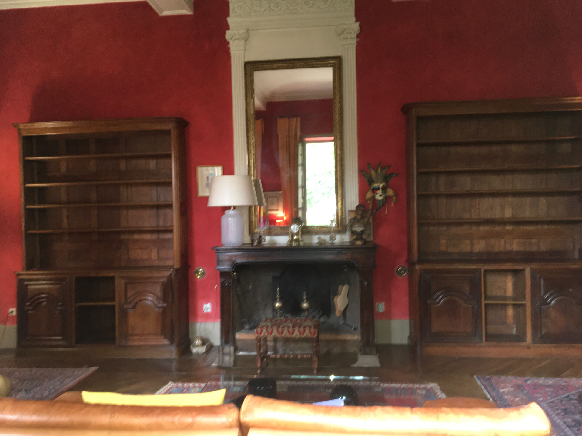 Pair of large oak bookshelves in louis-philippe style