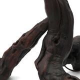 Brutalist tripod wooden lamp, 1970s