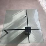 Metaform KW1 coffee table Hank Kwint 1980s glass black metal