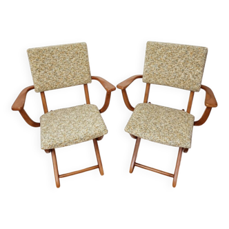 Chaises style scandinave pliantes rénovées