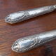 Service salad old handle silver stuffed punches Minerva
