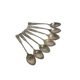 Art Deco brass spoons, 1950s, set of 6