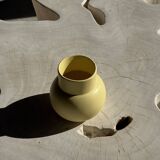Small light yellow ball vase