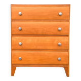 Vintage 4-drawer chest of drawers in waxed wood